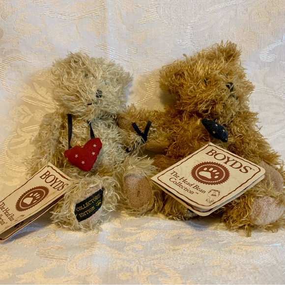 Boyds Bears Set of 4 (3 with Tags) Tyler Glorybear American Flag - Picture 2 of 16
